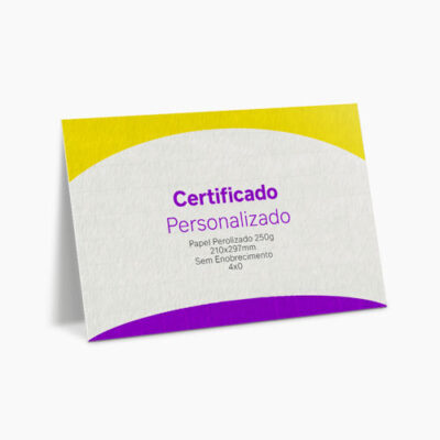 CERTIFICADO EM PEROLIZADO 250g